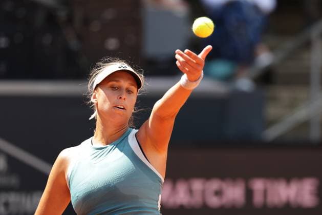 GER, Hamburg, xFSx, ATP250 Womens Tennis Tournament , MSC Hamburg Ladies Open 2025 , 2 Qualifying Round , 14 07 2025 v l , Caroline Werner GER makes a serve Copyright: HMBxMedia FernandoxSoares