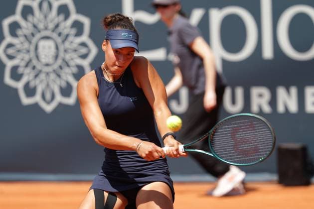 GER, Hamburg, xFSx, ATP250 Womens Tennis Tournament , MSC Hamburg Ladies Open 2025 , 2 Qualifying Round , 14 07 2025 v l , Tessa Johanna Brockmann GER plays a backhand Copyright: HMBxMedia FernandoxSoares