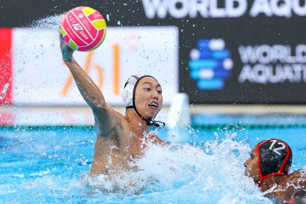 Jian Ying Koh of Singapore Singapore v Canada, Water polo, Wasserball Singapore 2025 World Aquatics Championships, OCBC Aquatic Centre, July 14, 2025, Singapore, Singapore.