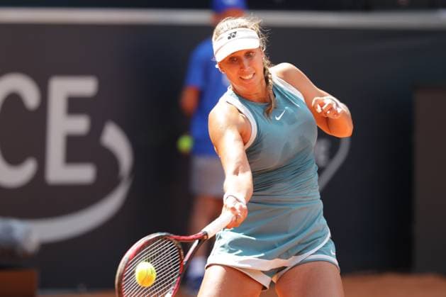 GER, Hamburg, xFSx, ATP250 Womens Tennis Tournament , MSC Hamburg Ladies Open 2025 , 2 Qualifying Round , 14 07 2025 v l , Caroline Werner GER play a forehand Copyright: HMBxMedia FernandoxSoares