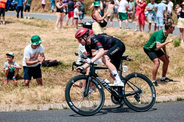 Tour de France 2025 Stage 10 LE MONT-DORE PUY DE SANCY, FRANCE - JULY 14 : Storer Michael (AUS) of Tudor Pro Cycling Team in action during stage 10 of the 112th edition of Tour de France an UCI World Tour 2.UWT cycling road race stage for Men Elite of 163 km with start in Ennezat and finish in Le Mont-Dore Puy de Sancy on July 14, 2025 in Le Mont-Dore Puy de Sancy, France, 14 07 2025 ( Motordriver Kenny Verfaillie - Le Mont-Dore Puy de Sancy France  Copyright: xLucaxBettinix