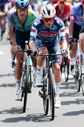 Belgian Ilan Van Wilder of Soudal Quick-Step pictured in action during stage 10 of the 2025 Tour de France cycling, from Ennezat to Le Mont-Dore Puy de Sancy (169 km), on Monday 14 July 2025 in France. The 112th edition of the Tour de France starts on Saturday 5 July in Lille, France, and will finish in Paris, France on the 27th of July. POOLxLUCAxBETTINI  x129237182x