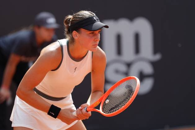GER, Hamburg, xFSx, ATP250 Womens Tennis Tournament , MSC Hamburg Ladies Open 2025 ,Round of 32 , 14 07 2025 v l , Tara Wuerth CRO Waiting to serve Copyright: HMBxMedia FernandoxSoares