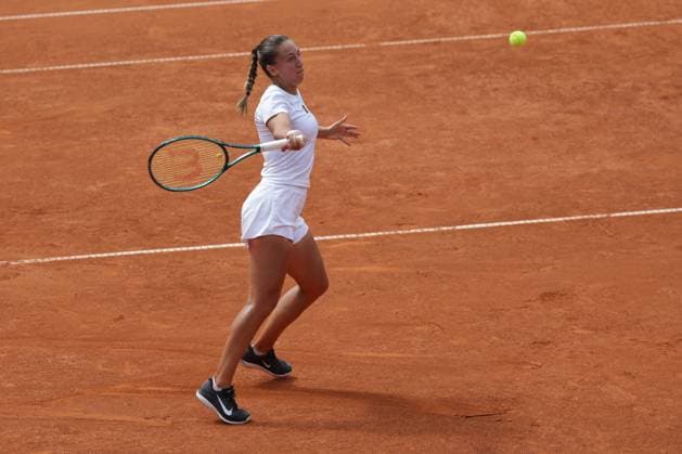 GER, Hamburg, xFSx, ATP250 Womens Tennis Tournament , MSC Hamburg Ladies Open 2025 ,Round of 32 , 14 07 2025 v l , Diane Parry FRA play a forehand Copyright: HMBxMedia FernandoxSoares