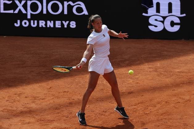 GER, Hamburg, xFSx, ATP250 Womens Tennis Tournament , MSC Hamburg Ladies Open 2025 ,Round of 32 , 14 07 2025 v l , Diane Parry FRA play a forehand Copyright: HMBxMedia FernandoxSoares