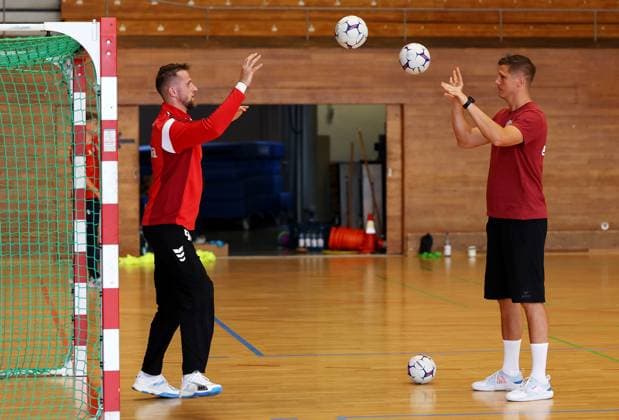 BAU 14 07 2025 Bietigheim Handball SG BBM Bietigheim Start of training, new additions Jan Hrdlicka and co-trainer Manuel Schmidt