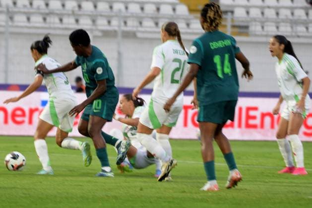 CASABLANCA, MOROCCO - JULY 13: Nigeria and Algeria during the 2025 Women s Africa Cup of Nations (WAFCON) match between Nigeria and Algeria at Stade Larbi Zaouli on July 13, 2025 in Casablanca. Photo by Mansa Ayoola Copyright: xx