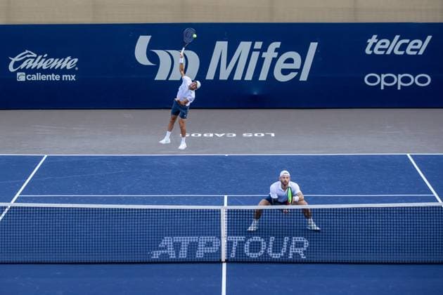 LOS CABOS TENNIS OPEN 2025 LOS CABOS TENNIS OPEN 2025 WITHROW LAMMONS VS DUCKWORTH WALTON 14072025 LOS CABOS, BAJA CALIFORNIA, MEXICO Photo of Jackson Withrow and Nathaniel Lammons of the USA, during Los Cabos Tennis Open 2025 held at the Mextenis Stadium of the Cabo Sports Complex of Los Cabos, Baja California Photo of Jackson Withrow and Nathaniel Lammons of the USA, during Los Cabos Tennis Open 2025 held at the Mextenis Stadium of the Cabo Sports Complex of Los Cabos, Baja California PHOTO BY IMAGENSHOP AGENCIA DE FOTOGRAFIA LOS CABOS BAJA CALIFORNIA MEXICO Copyright: xIMAGENSHOPxAGENCIAxFOTOGRAFICAx