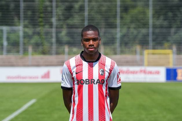David Amegnaglo SC Freiburg II SC Freiburg U23 Regionalliga Südwest, Porträttermin 2025 2026, Freiburg Möslestadion Baden Wuerttemberg Germany Copyright: xSTEINSIEK.CH PAAx