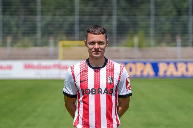 Fabian Rüdlin SC Freiburg II SC Freiburg U23 Regionalliga Südwest, Porträttermin 2025 2026, Freiburg Möslestadion Baden Wuerttemberg Germany Copyright: xSTEINSIEK.CH PAAx