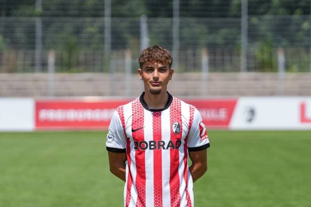 Luca Marino SC Freiburg II SC Freiburg U23 Regionalliga Südwest, Porträttermin 2025 2026, Freiburg Möslestadion Baden Wuerttemberg Germany Copyright: xSTEINSIEK.CH PAAx