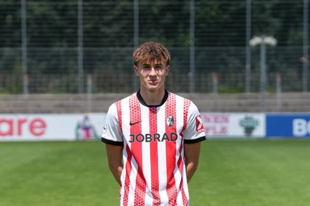 Jack James SC Freiburg II SC Freiburg U23 Regionalliga Südwest, Porträttermin 2025 2026, Freiburg Möslestadion Baden Wuerttemberg Germany Copyright: xSTEINSIEK.CH PAAx