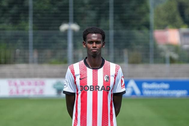 Billal Mohamed SC Freiburg II SC Freiburg U23 Regionalliga Südwest, Porträttermin 2025 2026, Freiburg Möslestadion Baden Wuerttemberg Germany Copyright: xSTEINSIEK.CH PAAx
