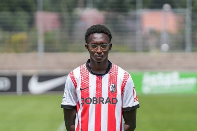 Bismark Adomah SC Freiburg II SC Freiburg U23 Regionalliga Südwest, Porträttermin 2025 2026, Freiburg Möslestadion Baden Wuerttemberg Germany Copyright: xSTEINSIEK.CH PAAx