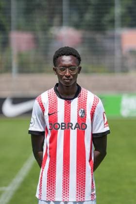 Bismark Adomah SC Freiburg II SC Freiburg U23 Regionalliga Südwest, Porträttermin 2025 2026, Freiburg Möslestadion Baden Wuerttemberg Germany Copyright: xSTEINSIEK.CH PAAx