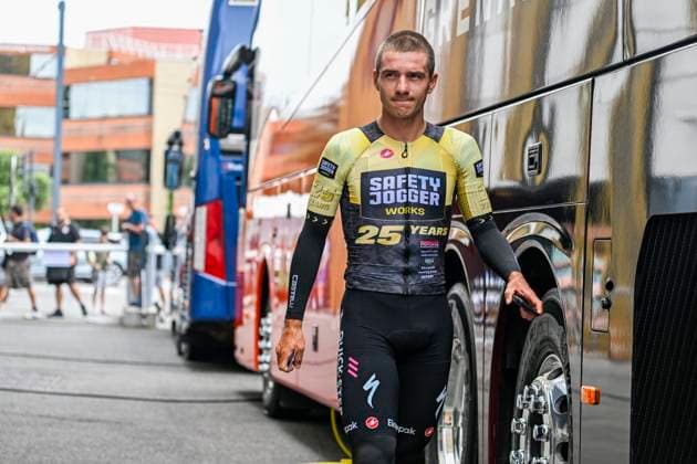 Tour de France 2025 First Restday TOULOUSE, FRANCE - JULY 15 : Evenepoel Remco (BEL) of Soudal - Quick Step during the first restday of the 112th edition of Tour de France an UCI World Tour 2.UWT for Men Elite on July 15, 2025 in Toulouse, France, 15 07 2025 ( Motordriver Kenny Verfaillie - Toulouse France  Copyright: xJanxDexMeuleneirx