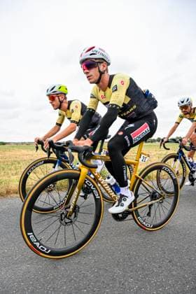 Tour de France 2025 First Restday TOULOUSE, FRANCE - JULY 15 : Evenepoel Remco (BEL) of Soudal - Quick Step and team having a training ride during the first restday of the 112th edition of Tour de France an UCI World Tour 2.UWT for Men Elite on July 15, 2025 in Toulouse, France, 15 07 2025 ( Motordriver Kenny Verfaillie - Toulouse France  Copyright: xJanxDexMeuleneirx
