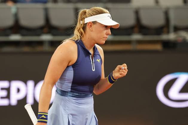 GER, Hamburg, xFSx, ATP250 Womens Tennis Tournament , MSC Hamburg Ladies Open 2025 , Round of 32 , 15 07 2025 v l Dalma Galfi HUN Winners fist, jubilation Copyright: HMBxMedia FernandoxSoares