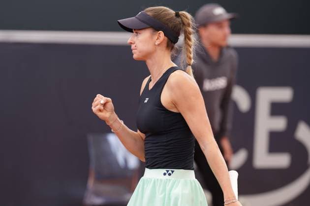 GER, Hamburg, xFSx, ATP250 Womens Tennis Tournament , MSC Hamburg Ladies Open 2025 , Round of 32 , 15 07 2025 v l Anna Bondar HUN Winners fist, cheering Copyright: HMBxMedia FernandoxSoares