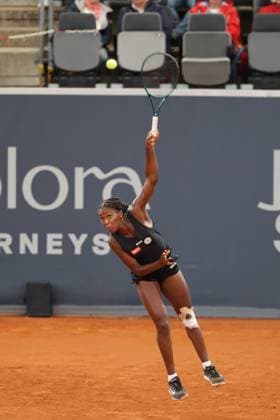 GER, Hamburg, xFSx, ATP250 Womens Tennis Tournament , MSC Hamburg Ladies Open 2025 , Round of 32 , 15 07 2025 v l Noma Noha Akugue GER makes a serve Copyright: HMBxMedia FernandoxSoares