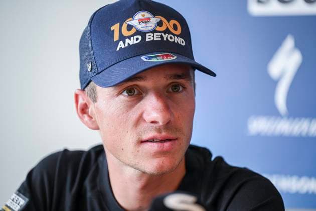 Tour de France 2025 First Restday TOULOUSE, FRANCE - JULY 15 : Evenepoel Remco (BEL) of Soudal - Quick Step during a press conference, PK, Pressekonferenz during the first restday of the 112th edition of Tour de France an UCI World Tour 2.UWT for Men Elite on July 15, 2025 in Toulouse, France, 15 07 2025 ( Motordriver Kenny Verfaillie - Toulouse France  Copyright: xVincentxKalutx