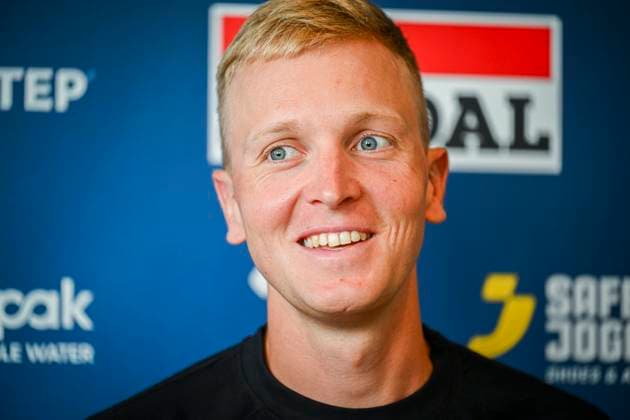 Tour de France 2025 First Restday TOULOUSE, FRANCE - JULY 15 : Merlier Tim (BEL) of Soudal - Quick Step during a press conference, PK, Pressekonferenz during the first restday of the 112th edition of Tour de France an UCI World Tour 2.UWT for Men Elite on July 15, 2025 in Toulouse, France, 15 07 2025 ( Motordriver Kenny Verfaillie - Toulouse France  Copyright: xVincentxKalutx