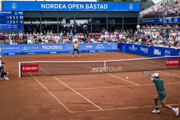 250715 Elias Ymer of Sweden and Tristan Boyer of USA during day 3 of the Nordea Open on July 15, 2025 in Bastad Photo Niclas Jönsson BILDBYRAN COP 273 NO0351 tennis atp 250 nordea open bbeng  Copyright: NICLASxJÖNSSON BB250715NO034