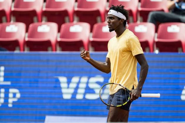 250715 Elias Ymer of Sweden celebrates during day 3 of the Nordea Open on July 15, 2025 in Bastad Photo Niclas Jönsson BILDBYRAN COP 273 NO0351 tennis atp 250 nordea open bbeng jubel  Copyright: NICLASxJÖNSSON BB250715NO036