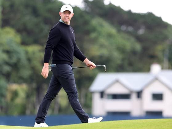 15th July 2025; Royal Portrush Golf Club, Portrush, County Antrim, Northern Ireland; The Open Golf Championship Practice Day 3; Rory McIlroy (NIR) at the 14th hole  ActionPlus12814068 DavidxBlunsden