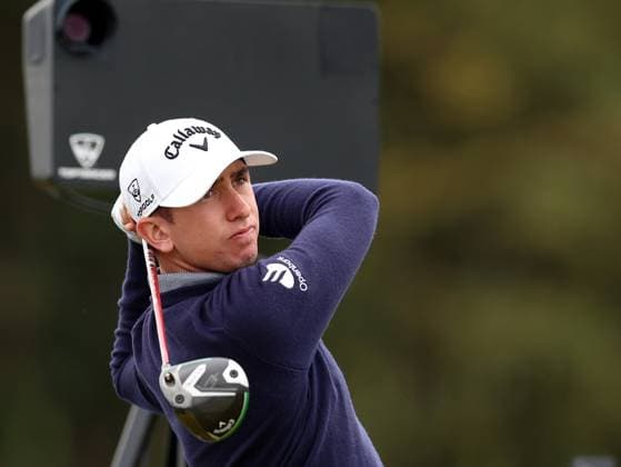 15th July 2025; Royal Portrush Golf Club, Portrush, County Antrim, Northern Ireland; The Open Golf Championship Practice Day 3; Tom McKibbin (NIR) plays his tee shot at the 12th hole  ActionPlus12814049 DavidxBlunsden