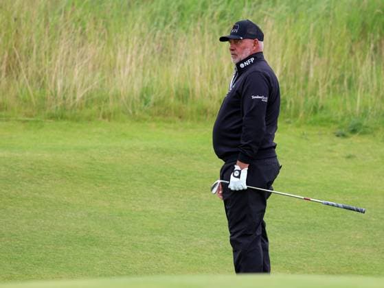 15th July 2025; Royal Portrush Golf Club, Portrush, County Antrim, Northern Ireland; The Open Golf Championship Practice Day 3; Darren Clarke (NIR) at the 13th green  ActionPlus12814058 DavidxBlunsden