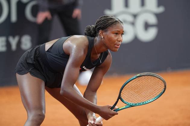 GER, Hamburg, xFSx, ATP250 Womens Tennis Tournament , MSC Hamburg Ladies Open 2025 , Round of 32 , 15 07 2025 v l Noma Noha Akugue GER Waiting to serve Copyright: HMBxMedia FernandoxSoares