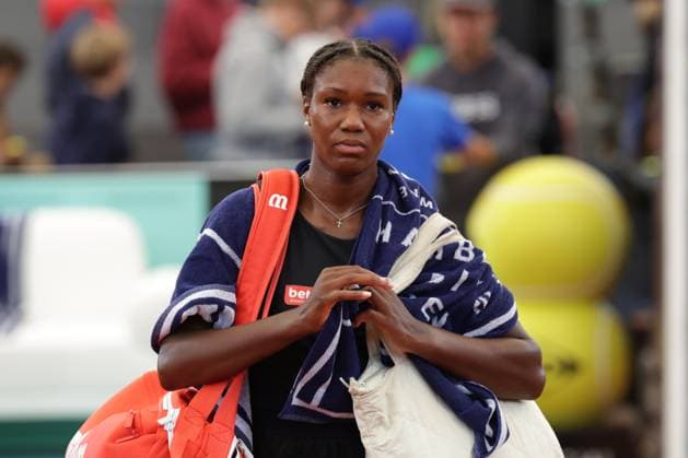 GER, Hamburg, xFSx, ATP250 Womens Tennis Tournament , MSC Hamburg Ladies Open 2025 , Round of 32 , 15 07 2025 v l Noma Noha Akugue GER disappointed, disappointed looking, dissapointed, sad, frustrated, frustrated, frustrated Copyright: HMBxMedia FernandoxSoares