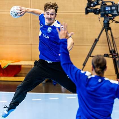 15 07 2025, GER, Handball, Men, Season 25 26, 1 Daikin Handball Bundesliga, ThSV Eisenach public training Felix Aellen ThSV Eisenach 99817 Eisenach Werner Assmann Halle Am Sportp Thueringen Germany