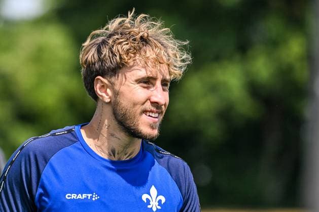 GER, 2 BL, SV Darmstadt 98, training camp in Bad Wörishofen 15 07 2025, Stadion Am Unteren Hart, Bad Wörishofen, GER, 2 BL, SV Darmstadt 98, training camp in Bad Wörishofen, in the picture Luca Marseiler Darmstadt, 8 nordphotoxGmbHx xHafner nph00200