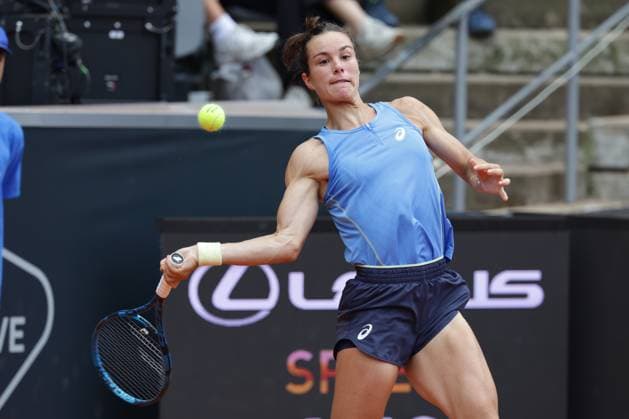 GER, Hamburg, xFSx, ATP250 Womens Tennis Tournament , MSC Hamburg Ladies Open 2025 , Round of 32 , Sixteenth Final ,15 07 2025 v l Lois Boisson FRA play a forehand Copyright: HMBxMedia FernandoxSoares