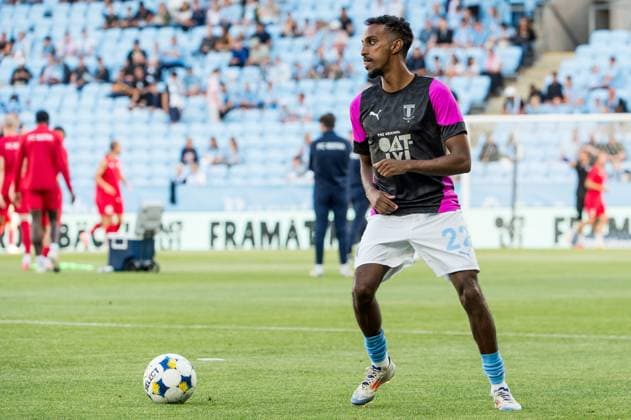 250715 Taha Ali of Malmö FF ahead of the UEFA Champions League qualifier football match between Malmö FF and FC Iberia 1999 on July 15, 2025 in Malmö Photo Christian Örnberg BILDBYRAN COP 166 CO0587 fotboll football soccer fotball uefa champions league gualifiers champions league malmö ff fc iberia bbeng bbauto  Copyright: CHRISTIANxÖRNBERG BB250715CO004