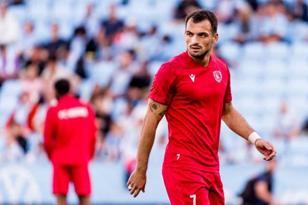 250715 Iuri Tabatadze of FC Iberia during the UEFA Champions League qualifier football match between Malmö FF and FC Iberia 1999 on July 15, 2025 in Malmö Photo Christian Örnberg BILDBYRAN COP 166 CO0587 fotboll football soccer fotball uefa champions league gualifiers champions league malmö ff fc iberia bbeng bbauto  Copyright: CHRISTIANxÖRNBERG BB250715CO006