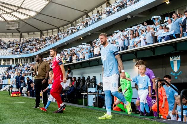 250715 Pontus Jansson of Malmö FF ahead of the UEFA Champions League qualifier football match between Malmö FF and FC Iberia 1999 on July 15, 2025 in Malmö Photo Christian Örnberg BILDBYRAN COP 166 CO0587 fotboll football soccer fotball uefa champions league gualifiers champions league malmö ff fc iberia bbeng  Copyright: CHRISTIANxÖRNBERG BB250715CO017
