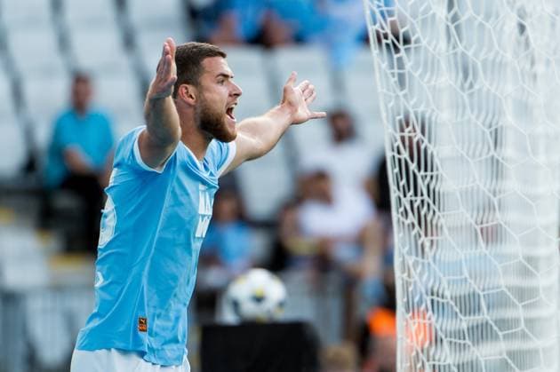 250715 Gabriel Busanello of Malmö FF during the UEFA Champions League qualifier football match between Malmö FF and FC Iberia 1999 on July 15, 2025 in Malmö Photo Christian Örnberg BILDBYRAN COP 166 CO0587 fotboll football soccer fotball uefa champions league gualifiers champions league malmö ff fc iberia bbeng bbauto  Copyright: CHRISTIANxÖRNBERG BB250715CO025