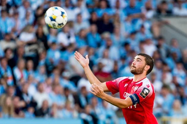 250715 Gizo Mamageishvili of FC Iberia during the UEFA Champions League qualifier football match between Malmö FF and FC Iberia 1999 on July 15, 2025 in Malmö Photo Christian Örnberg BILDBYRAN COP 166 CO0587 fotboll football soccer fotball uefa champions league gualifiers champions league malmö ff fc iberia bbeng bbauto  Copyright: CHRISTIANxÖRNBERG BB250715CO031