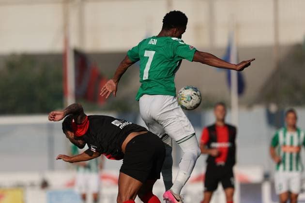Kassim Hadji of Zalgiris is in action during the UEFA Champions League First qualifying round, 2nd leg soccer match between Hamrun Spartans FC and FK Zalgiris at the Centenary Stadium, in Ta Qali, Malta, 15 July 2025. UEFA Champions League - Hamrun Spartans FC v FK Zalgiris