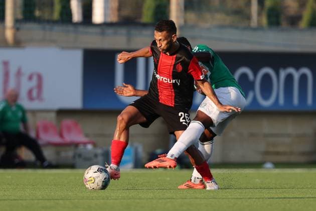 Eder of Hamrun Spartans is in action during the UEFA Champions League First qualifying round, 2nd leg soccer match between Hamrun Spartans FC and FK Zalgiris at the Centenary Stadium, in Ta Qali, Malta, 15 July 2025. UEFA Champions League - Hamrun Spartans FC v FK Zalgiris
