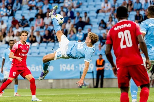 250715 Otto Rosengren of Malmö FF during the UEFA Champions League qualifier football match between Malmö FF and FC Iberia 1999 on July 15, 2025 in Malmö Photo Christian Örnberg BILDBYRAN COP 166 CO0587 fotboll football soccer fotball uefa champions league gualifiers champions league malmö ff fc iberia bbeng bbauto  Copyright: CHRISTIANxÖRNBERG BB250715CO068