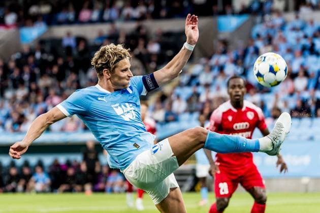 250715 Jens Stryger Larsen of Malmö FF during the UEFA Champions League qualifier football match between Malmö FF and FC Iberia 1999 on July 15, 2025 in Malmö Photo Christian Örnberg BILDBYRAN COP 166 CO0587 fotboll football soccer fotball uefa champions league gualifiers champions league malmö ff fc iberia bbeng bbauto  Copyright: CHRISTIANxÖRNBERG BB250715CO070