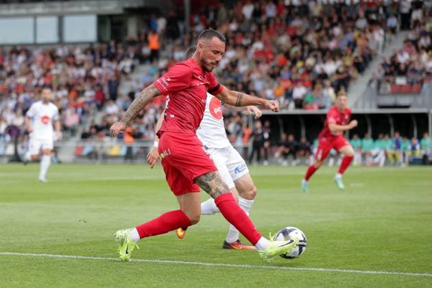 Geoffrey Franzoni Captain Differdange 25 15 07 2025 Football Champions League qualification, 1 round, second leg, 2025 season 2026 15 07 2025 FC Differdange 03 LUX FC Drita XKX Differdange Stade Municipal de la Ville de Differdange, Differdange