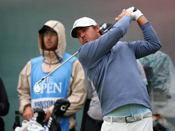 15th July 2025; Royal Portrush Golf Club, Portrush, County Antrim, Northern Ireland; The Open Golf Championship Practice Day 3; Brooks Koepka (USA) plays from the tee at the par three 16th hole  ActionPlus12814225 DavidxBlunsden