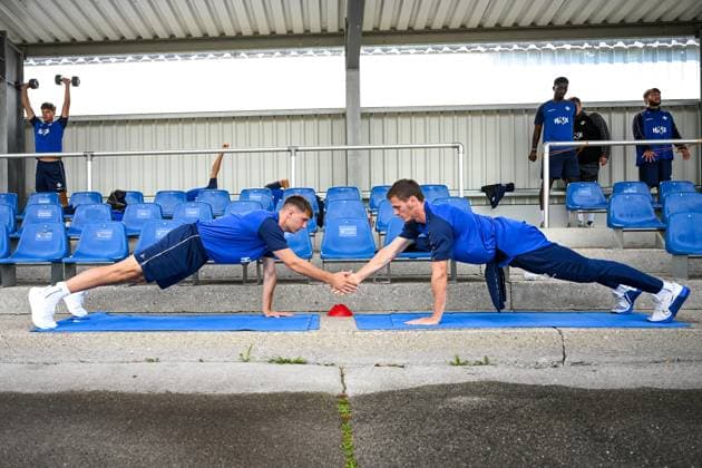 Bartosz Bialek SV Darmstadt 98 and Meldin Dreskovic SV Darmstadt 98, 14 at training, SV Darmstadt 98, Football, 2 Bundesliga, training camp, 6 day, 15 07 2025 SV Darmstadt 98, Football, 2 Bundesliga, training camp, 6 day, 15 07 2025 Bad Wörishofen Copyright: xEibner-Pressefoto FlorianxWiegandx EP_FWD