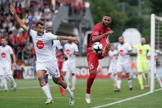 Football Champions League 2025 2026 15 07 2025, Football Champions League, UEFA Champions League, 2025 2026, Qualification Round 1, Luxembourg, Stade Municipal, Luxembourg LUX FC Differdange 03 LUX FC Drita RKS vl Rron Broja Drita 4 Leandro Borges FC Differdange 03 55