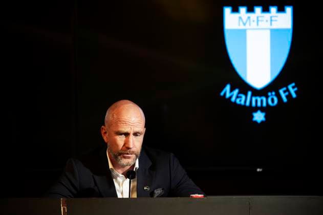 250715 Head coach Henrik Rydström of Malmö FF during a press conference after the UEFA Champions League qualifier football match between Malmö FF and FC Iberia 1999 on July 15, 2025 in Malmö Photo Christian Örnberg BILDBYRAN COP 166 CO0587 fotboll football soccer fotball uefa champions league gualifiers champions league malmö ff fc iberia bbeng  Copyright: CHRISTIANxÖRNBERG BB250715CO089